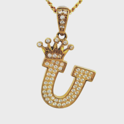 Pendentif lettre en or jaune 10 carats