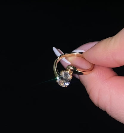 14KT Yellow Gold Oval-Cut Diamond Ring 1.5 Carat