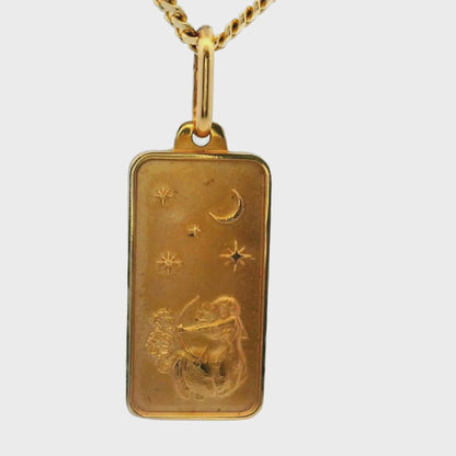 Pendentif Zodiaque en or jaune 14 carats (Sagittaire)