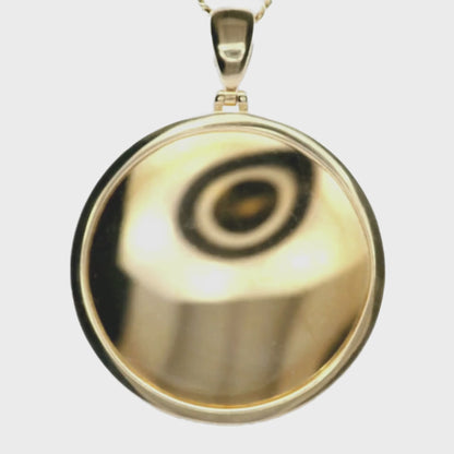 Pendentif rond en or jaune 14 carats avec image