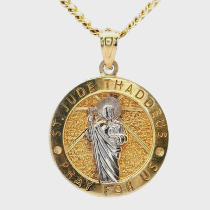 14K Yellow Gold Saint Jude Thaddeus Pendant