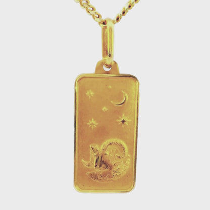 Pendentif Zodiaque en or jaune 14 carats (Bélier)