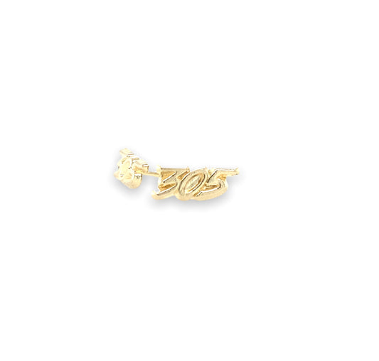 Boucles d'oreilles à tige en or jaune 14 carats « 305 »