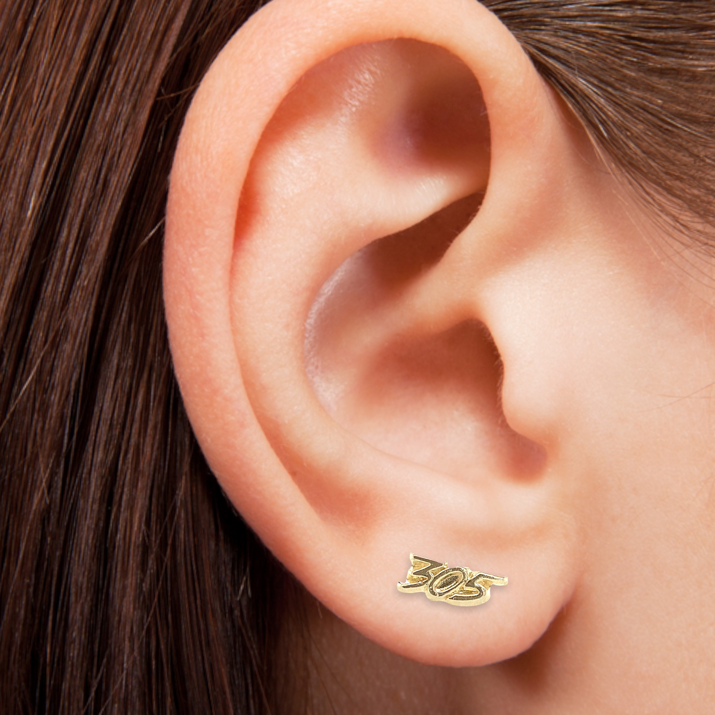 Boucles d'oreilles à tige en or jaune 14 carats « 305 »