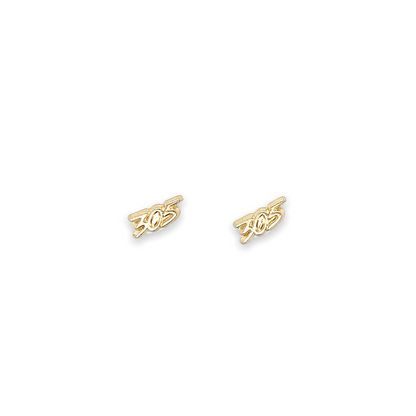 Boucles d'oreilles à tige en or jaune 14 carats « 305 »